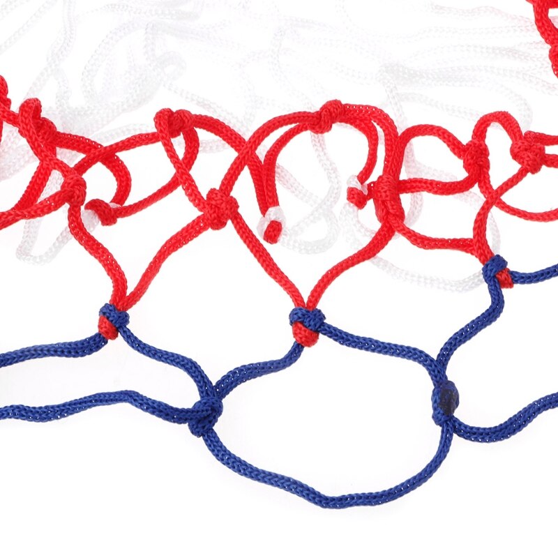 Universal 5mm rød hvit blå basketball nett nylon bøyle mål rim mesh