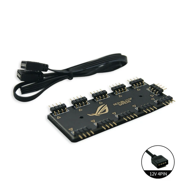 Rgb rf Regler molex 3Stift 5v LED licht netzteil 4Stift 12v D-RGB Splitter schnitts telle synchronisieren Hub pwm für Computer lüfter: Blau