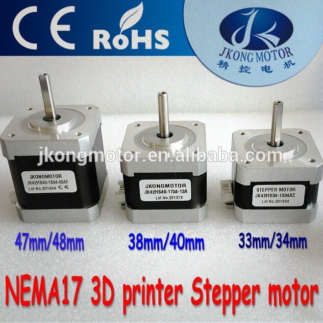 JK42HS34-1334AC 3d printer stepper motor with NEMA17 Size D shaft with 1 meter leading wires