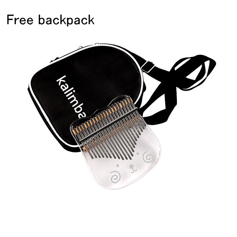 crystal 21 keys kalimba thumb pianos transparent acrylic musical instrument finger piano teclado machine 17 keys