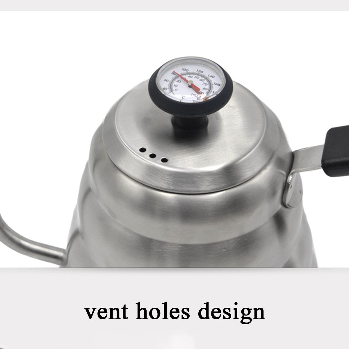 Bouilloire à Long bec col cygne | Cafetière en acier inoxydable 1.2/1L bouilloire à Long bec, bouilloire à café à goutte, Thermo Maker théière Pour Over