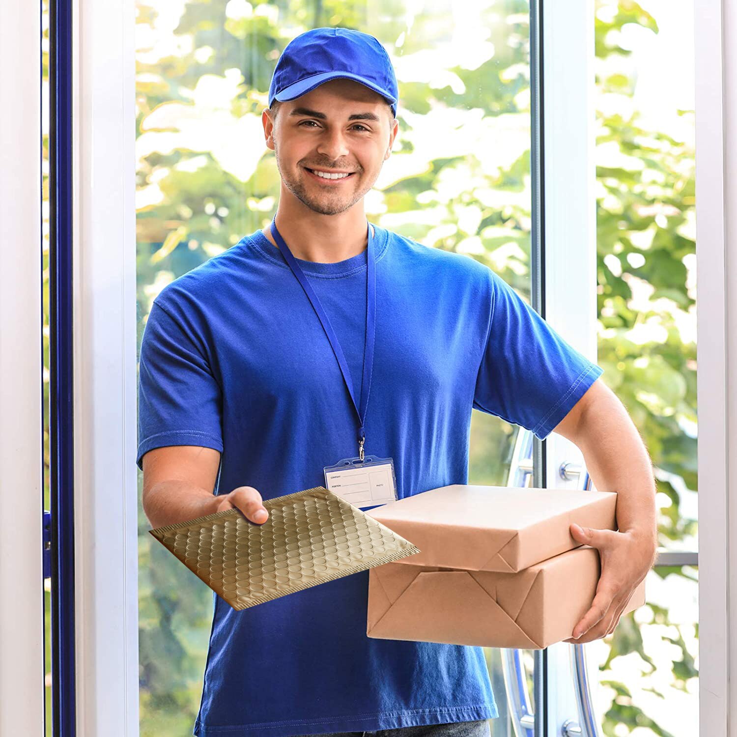 5 Size 20PCS Bubble Mailers Matte Gold Envelopes With Bubble Padded Postal Mailing Envelope Bags Waterproof Courier Bag