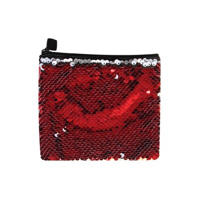 10pcs/lot style Sublimation Blank pocket Magical Sequins item Makeup Bags For Sublimation INK Print DIY: Red