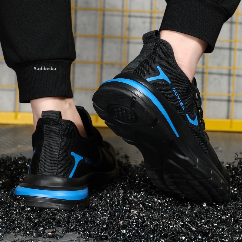 Men Safety Shoes Steel Toe Indestructible Man Work Safety Boots Anti-Smash Construction Anti-puncture Male Breathable Sneakers
