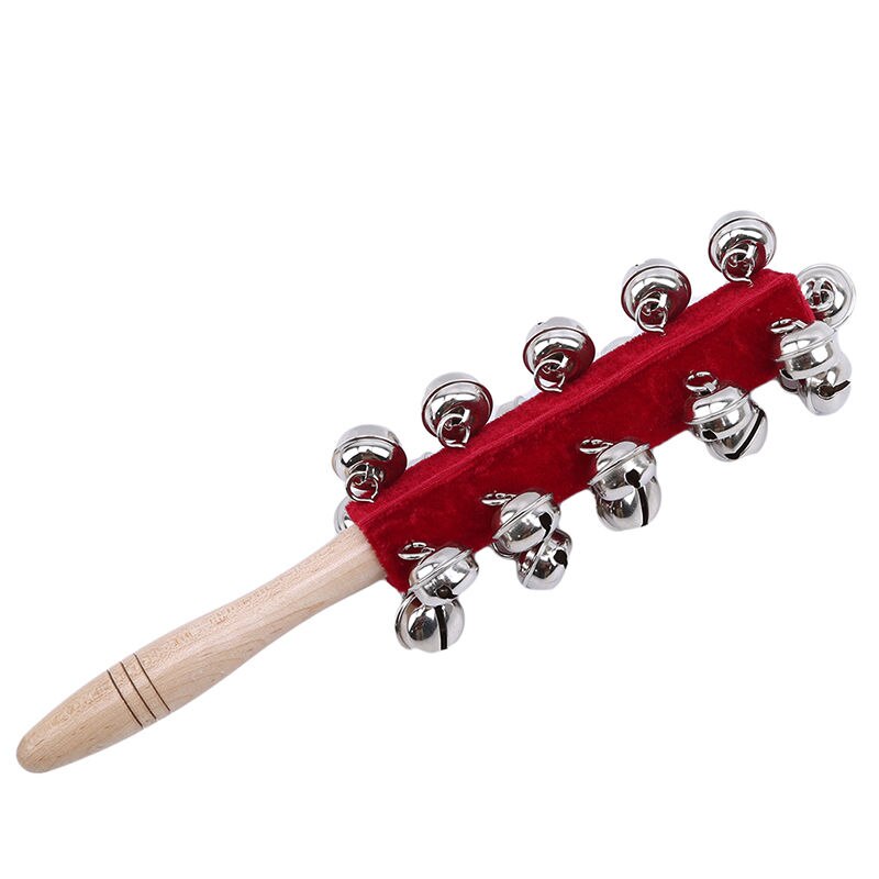 Warm Houten Handheld 21 Jingle Bells Bar Slee Stok Kinderen Speelgoed Percussie-instrument Speelgoed Voor Ktv Party Kinderen Kid: Default Title