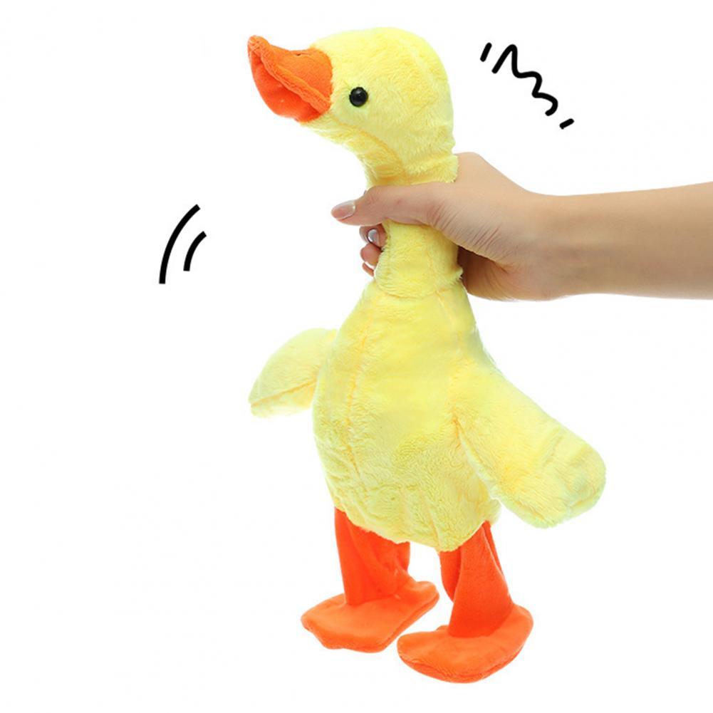 Brinquedo de pelúcia de pato brinquedo musical engraçado pp algodão educacional de pato amarelo brinquedo de pelúcia para relaxamento montessori brinquedos educacionais para presentes de crianças