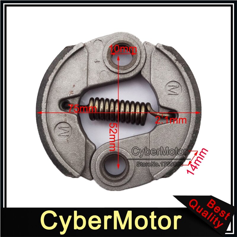 Pocket bike kopplingsplatta för 2 takt 33cc 43cc 49cc motor kinesisk mini moto bensin bensin skoter minimoto