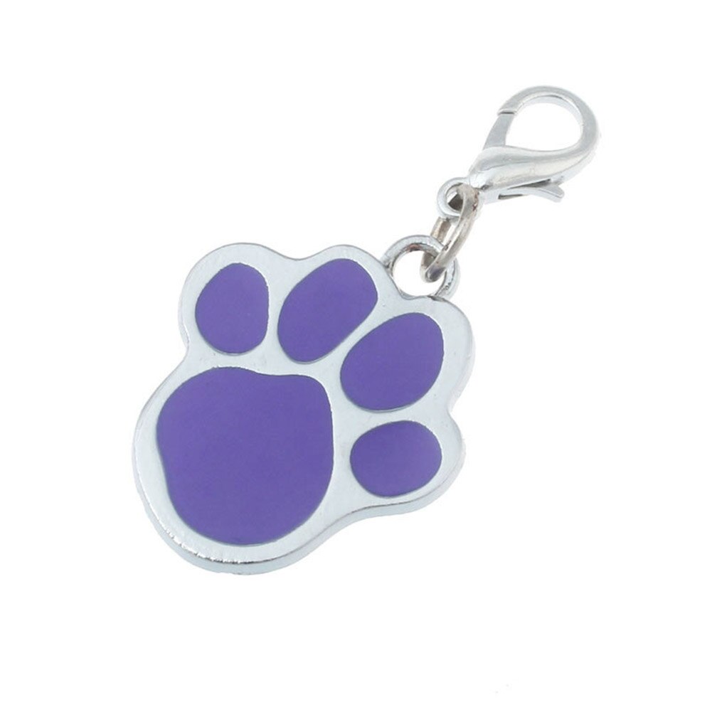 Hond Poot Stijl Hond Naam Hond Ketting Tag Huisdieren Voor Huisdieren Mode Sleutelhanger: Purple