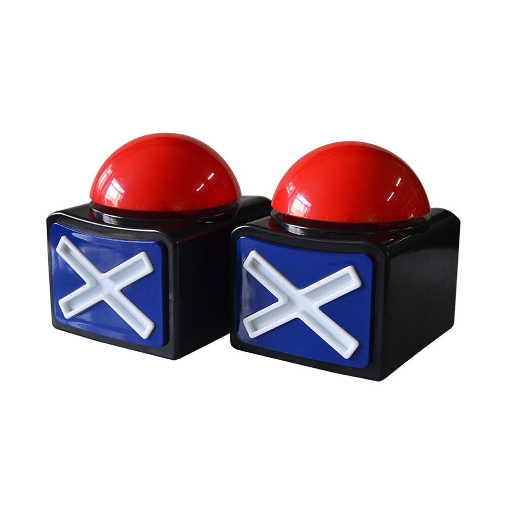 2pcs Game Answer Buzzer Alarm Button With Sound Light Trivia Quiz Got Talent Buzzer Toy Loud Fun Ring: Default Title