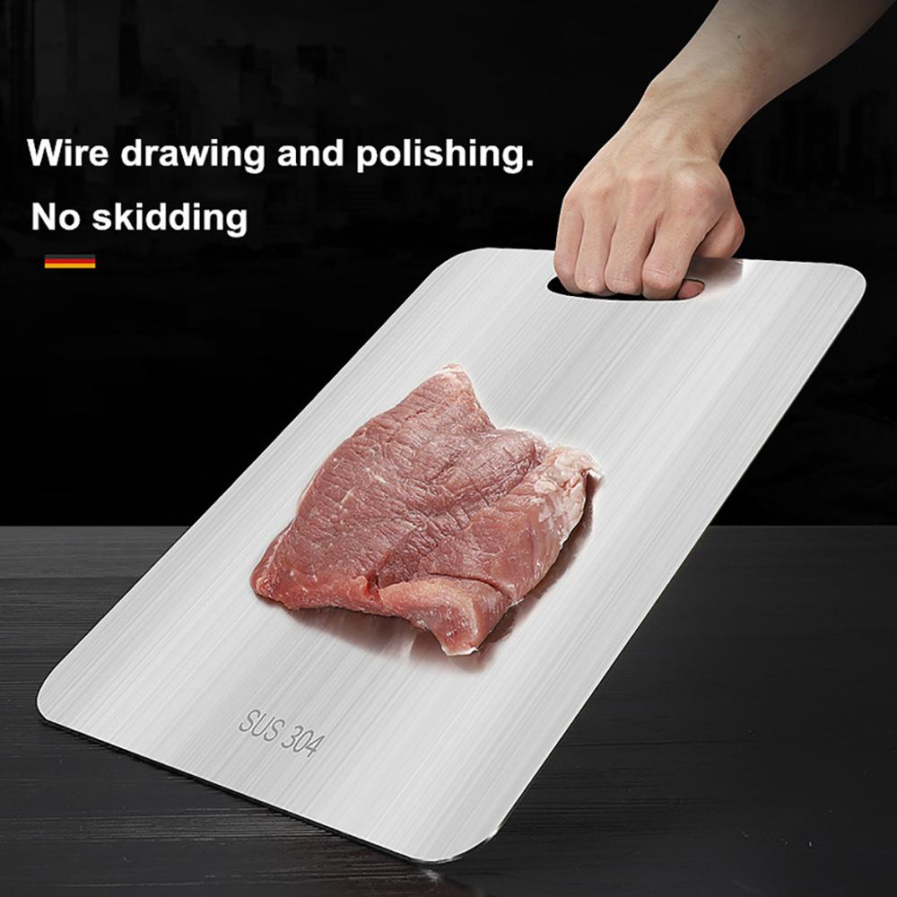 304 Stainless Steel Kitchen cutting board Sterile mildew proof chopping board Fruit cutting board Rectangular chopping board