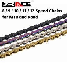 Bunte Bike Kette 8 9 10 11 12 Geschwindigkeit MTB Mountain Road Fahrrad, Neon-Wie, Silber, schwarz, Gold, 114/120/126L für SHIMANO/Sram