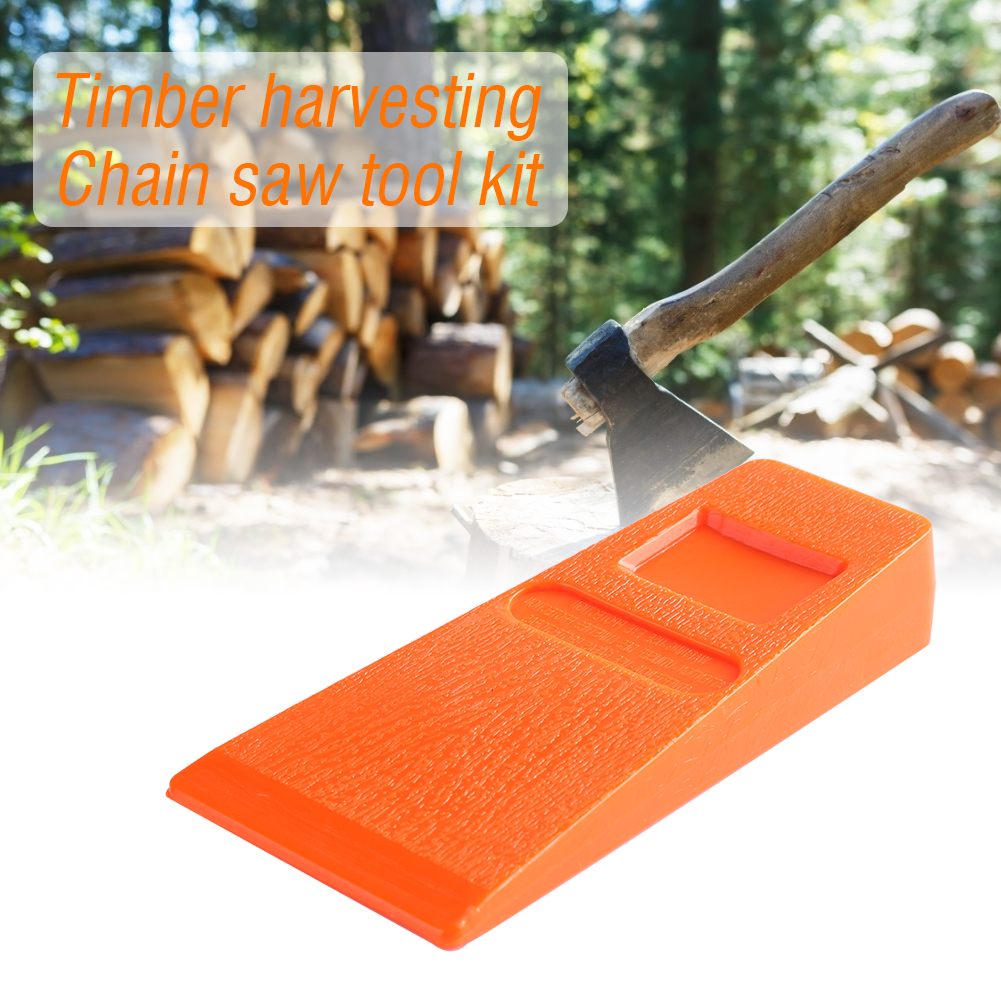 Orange Plastic Durable Felling Wedge Felled Chock Tree Cutting Wedge Spiked Wedge Woodcutting Tool 14cm 2 Pcs