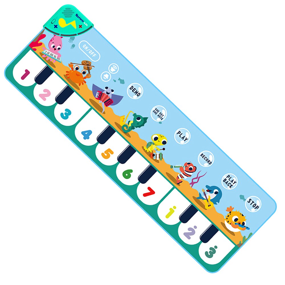 8 Styles Musical Mat with Animal Voice Baby Piano Playing Carpet Music Game Instrument Toys Early Educational Toys for Kids: H 109X36CM