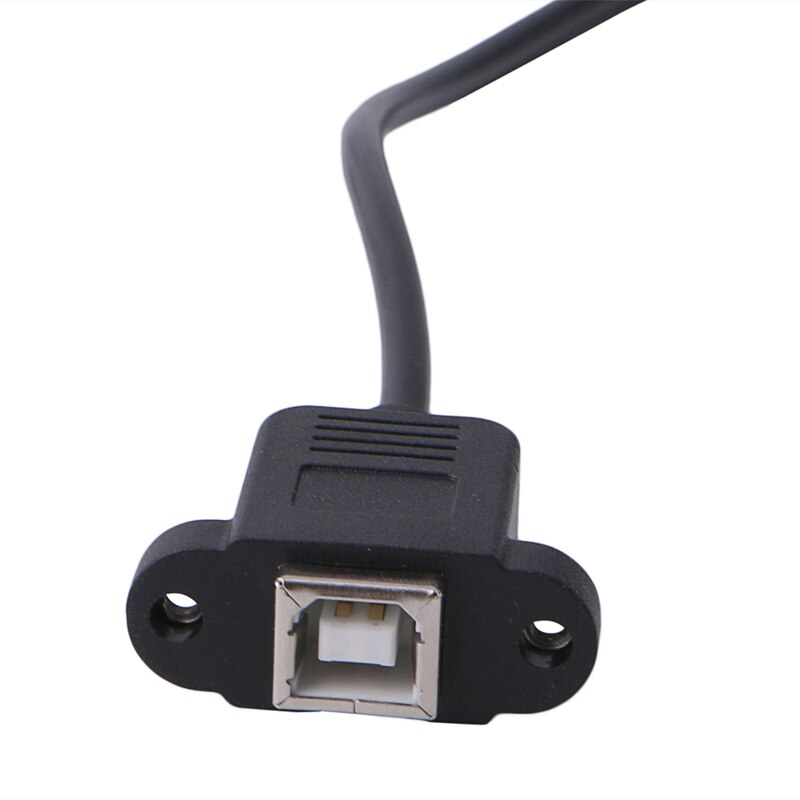 Printer Panel Mount Cable + Screw Mini USB 5 Pin Male to USB 2.0 B Female Jack