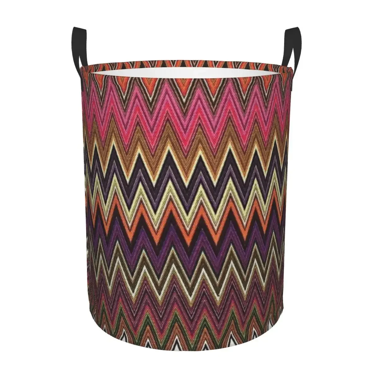 Camouflage Zigzag wasmand Opvouwbare kledingopbergbak met grote capaciteit Boheemse geometrische babymand: XL / Deep Blue