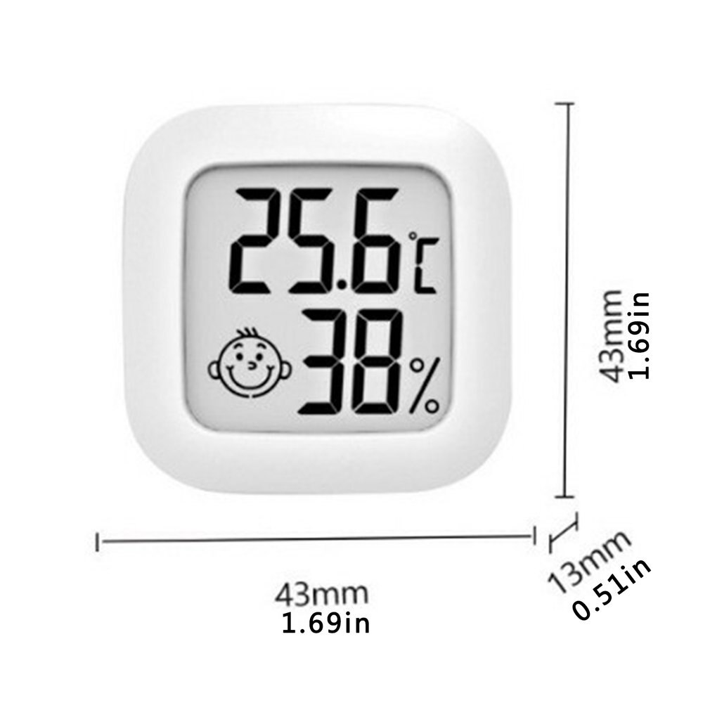 Mini drinnen Thermometer Digital LCD Temperatur Sensor Feuchtigkeit Meter Thermometer Zimmer Hygrometer Messgerät
