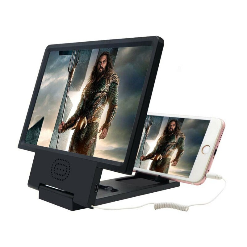 Mobile Phone Screen Magnifier With Bluetooth Speaker Enlarge Video Smartphone Amplifier Foldable Dock