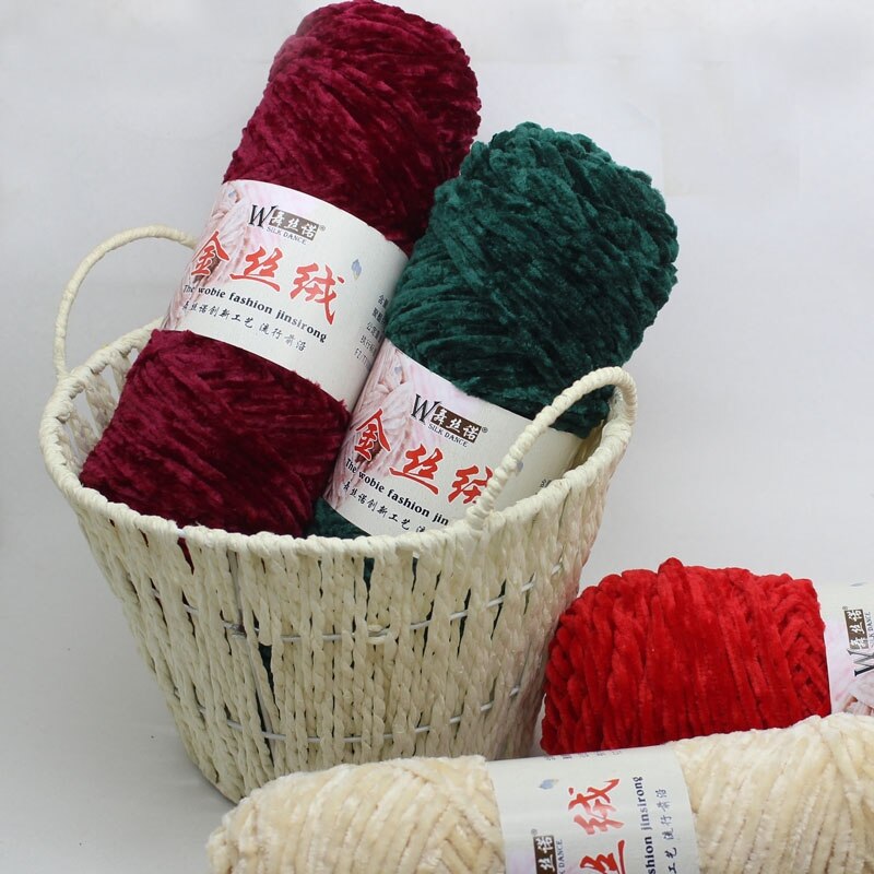 100g Chenille Neue Weiche Regenbogen Wolle Handwerk zur Seite fahren Garn BluePink klobig Häkeln BabySoft betroffen Dicken DIY Samt