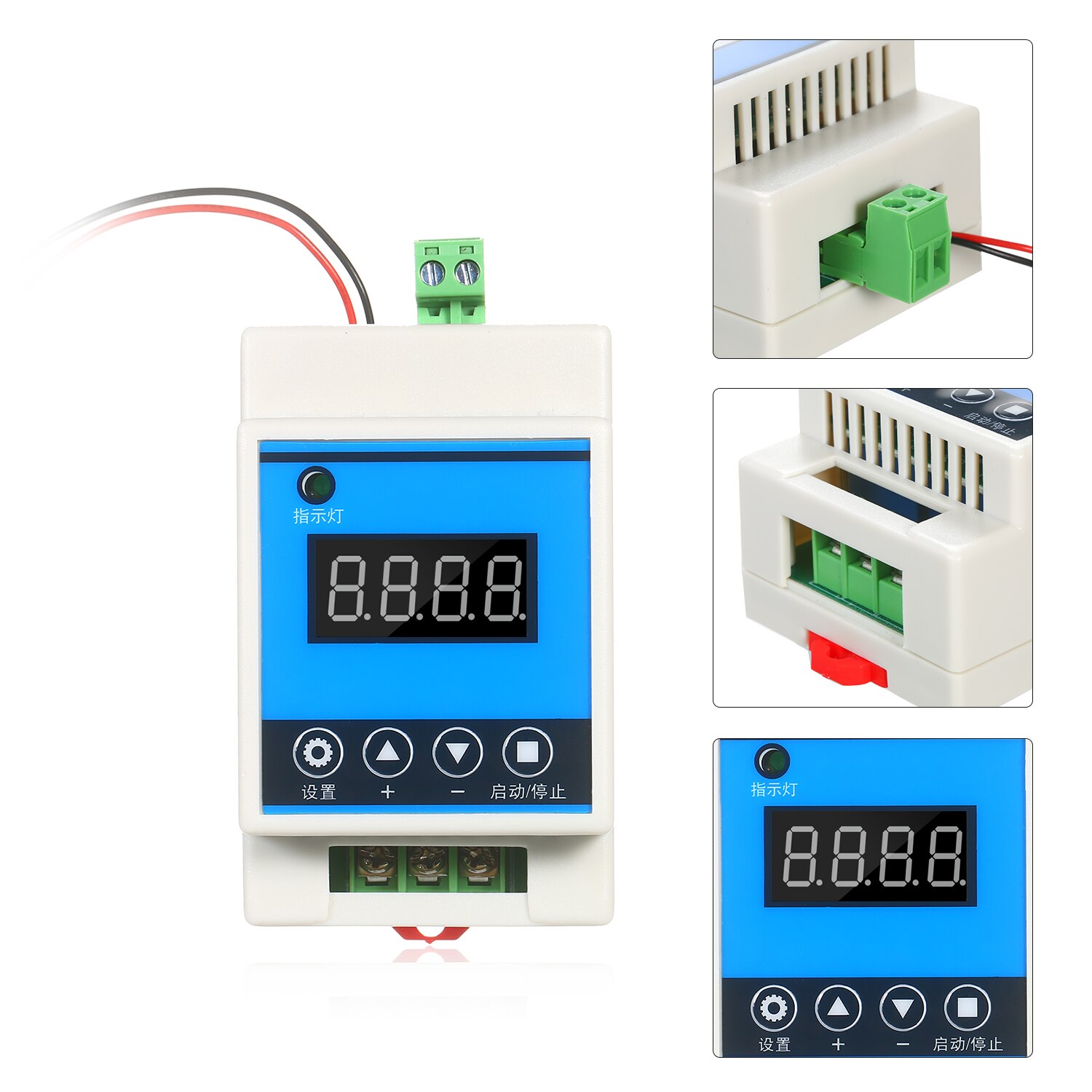 Dc7-27v 110-220 vac digital forsinkelsestidsbryter relémodul med skall 0.01s-999 min tidsområde til industriell kontroll