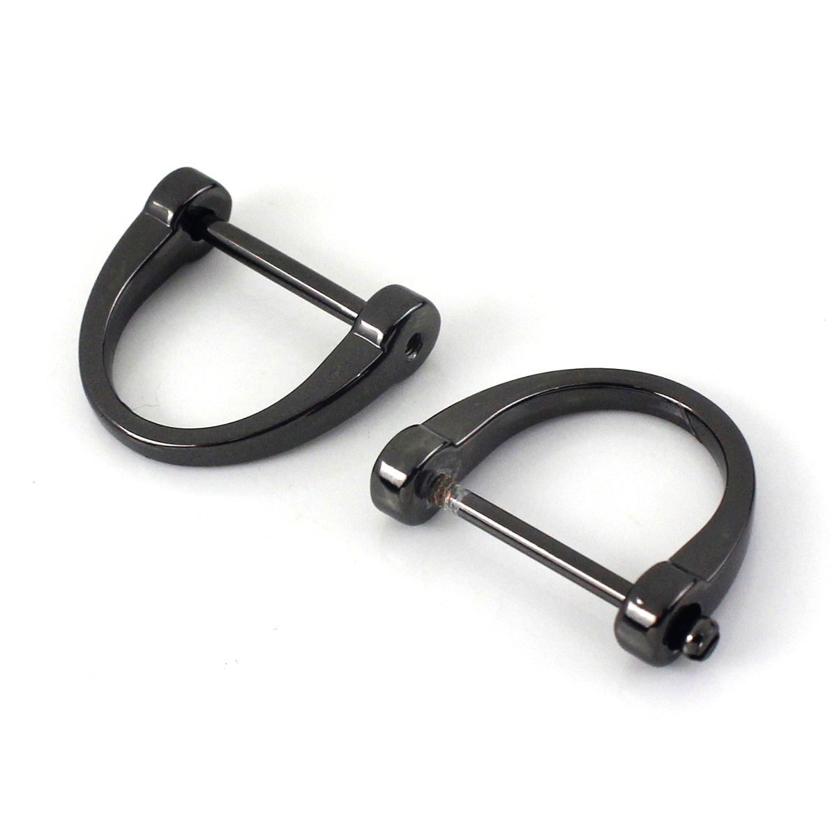 1Pcs Metalen Afneembare Open Schroef Dee D Ring Gesp Sluiting Sluiting Voor Leer Craft Tas Riem Riem Handvat Schouder singels: gun black