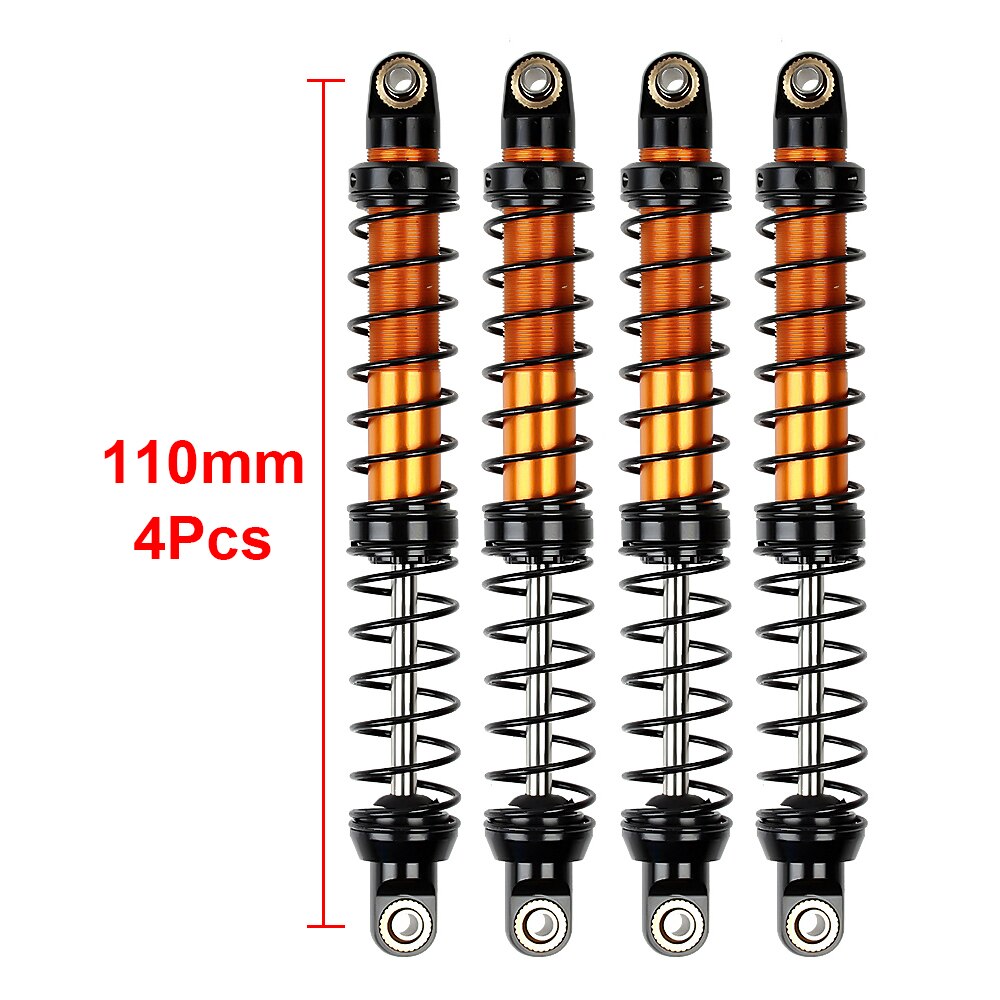 Metallo 70 millimetri 80 millimetri 90 millimetri 100 millimetri 110 millimetri 120 millimetri Olio Ammortizzatore Ammortizzatore per 1/10 RC crawler Auto Assiale SCX10 90046 AXI03007 TRX4 TRX6: Gold 110mm 4pcs