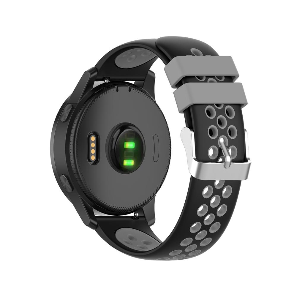 Silicone del Cinturino Della Cinghia per Garmin Vivoactive 4 4s Intelligente Vigilanza Del Braccialetto Da Polso di Sport della Fascia di Correa per la Galassia Della Vigilanza 46 mm/GTR 47 millimetri: E / 22mm Vivoactive 4