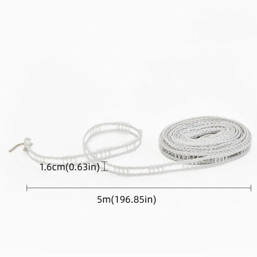 Tendedero portátil a prueba de viento, longitud ajustable, ahorro de espacio, cuerda para colgar para acampar con ganchos, colgador de ropa para coche, mochilero, 2 uds.