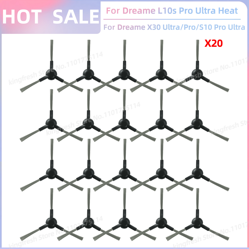 Compatible avec (Dreame L10s Pro Ultra Heat / X30 Ultra / L10s Ultra Gen 2 , Mova E30 Ultra) Pièces Rouleau principal Brosse latérale Filtre Chiffon de nettoyage Sac à poussière Accessoires: Orange