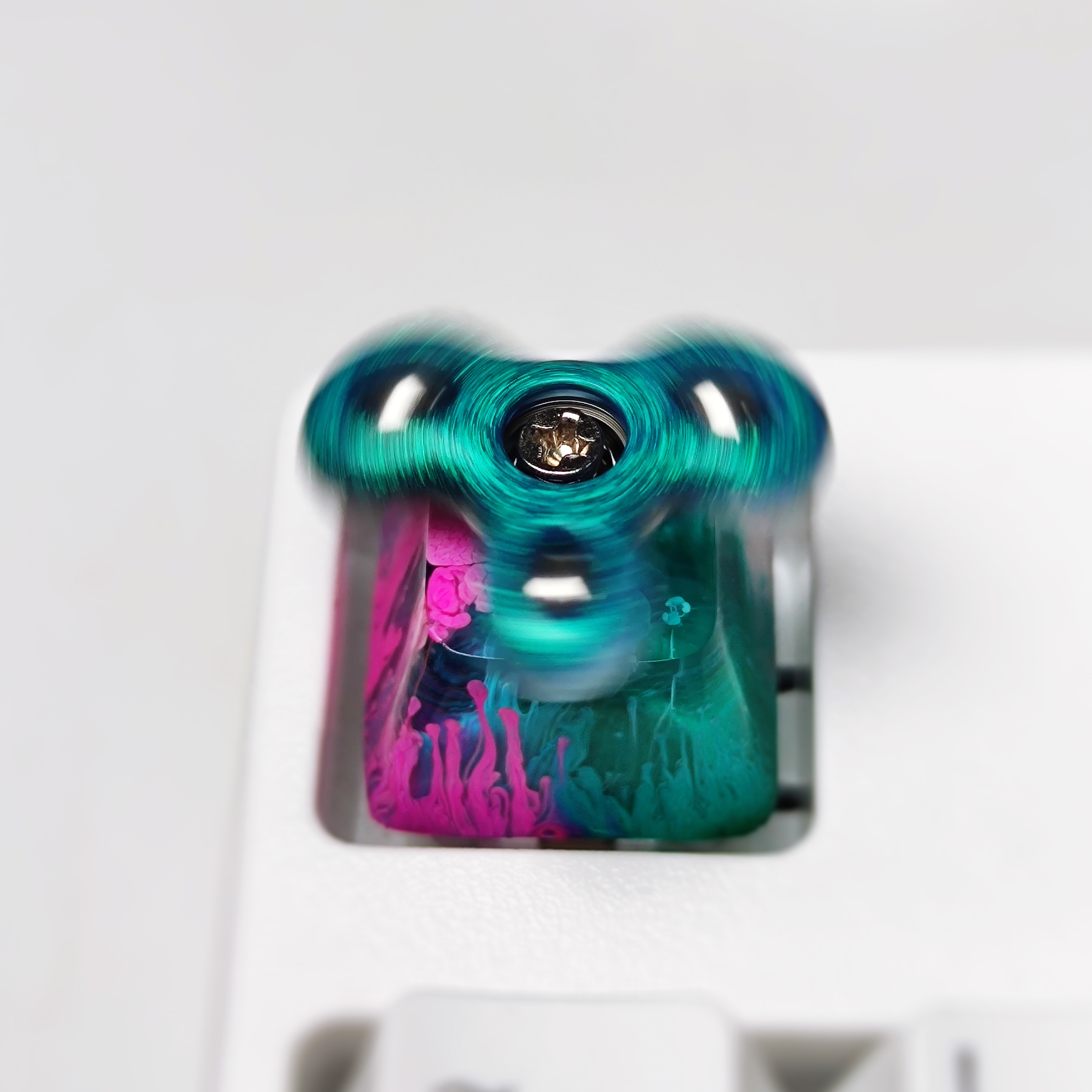 Keycap Personality Fidget Spinner Resin Keycap For Cherry Mx Switch Mechanical Gaming Keyboard Blue Black Keycaps 1pc