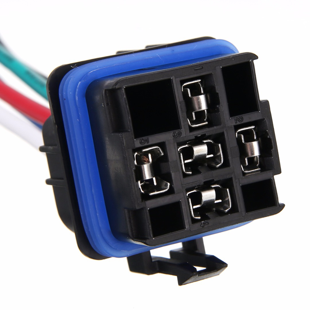 1 paquete de 40/30 AMP automotriz relé a prueba de agua interruptor Set,12V DC 5-Pin SPDT Automotive relés, Heavy Duty 12 AWG arnés de cables para auto