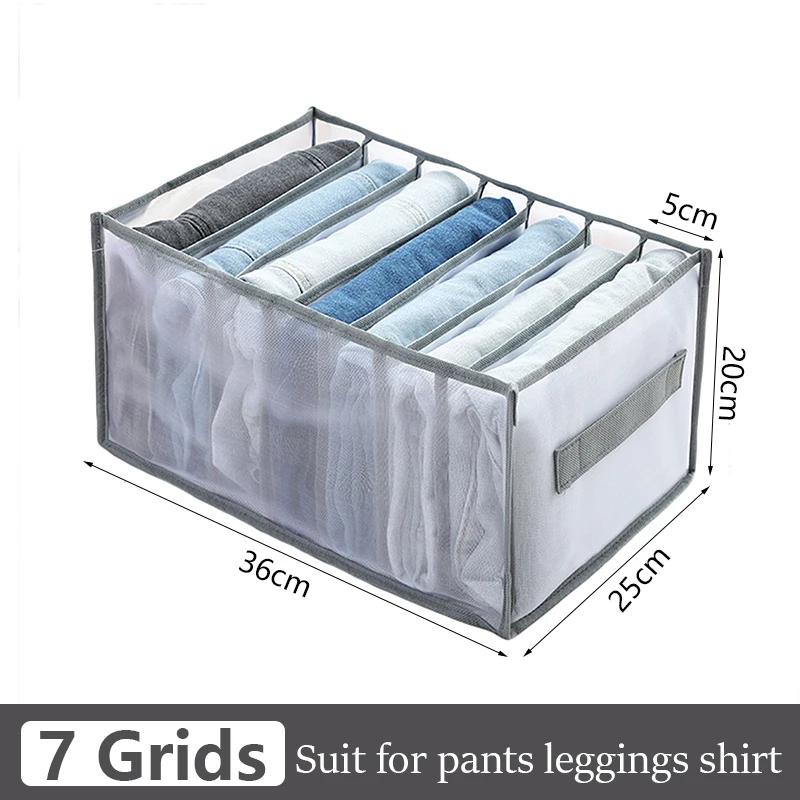Scatola portaoggetti per organizzazione jeans Organizzatore per armadio Sistema di organizzazione abbigliamento Organizzatori per cassetti Organizzatore per riporre pantaloni per armadietto: Grigio chiaro