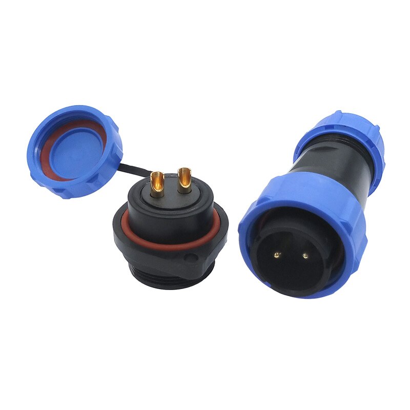 SP2110 Waterproof connector flange SP21 2/3/4/5/7/9/12 Pin IP68 power cable connector Male plug and Femal socket