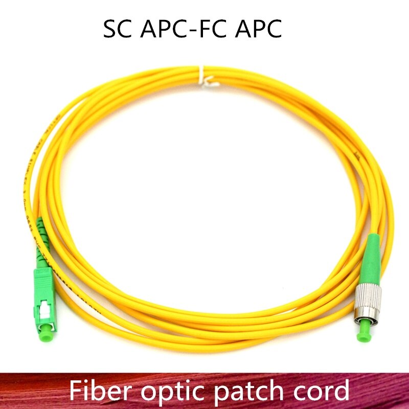SC/APC to FC/APC Fiber Optic Patch Cord Cable LC-LC 1m/3m/5m/10m/20m/30m Jumper Single Mode Simplex Fiber Optic Patch Cord
