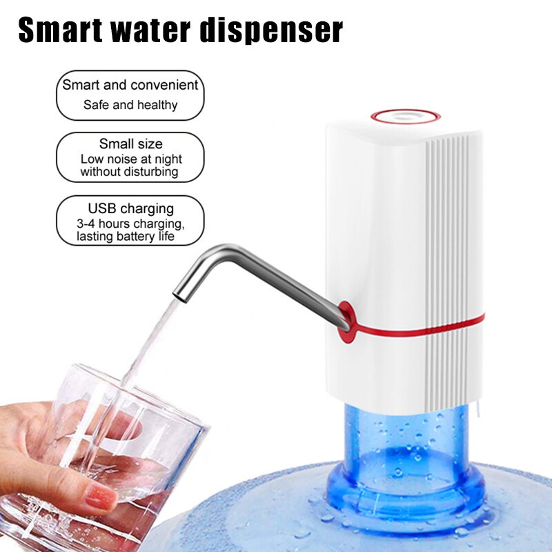 Bombas de botellas de agua para una buena salud, bombas eléctricas de agua potable, dispensador de agua automático portátil recargable por USB