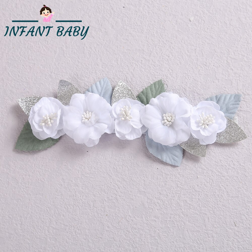 Cinta de cabello con flores para bebé para las niñas cintas para el pelo, bebés para bebé niñas niños diademas turbante recién nacido Haarband bebé accesorios para el pelo: 7