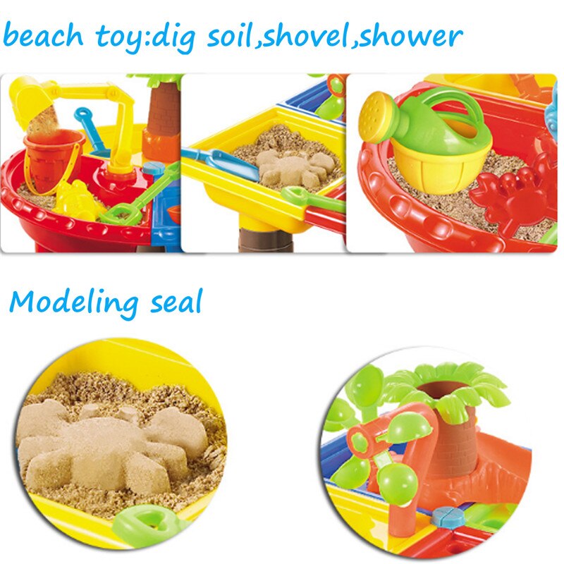 22 stk barn plast sand sand grop sett strand sand bord vann aktivitet leketøy morsomt utendørs strand sandkasse leker sett for barn barn