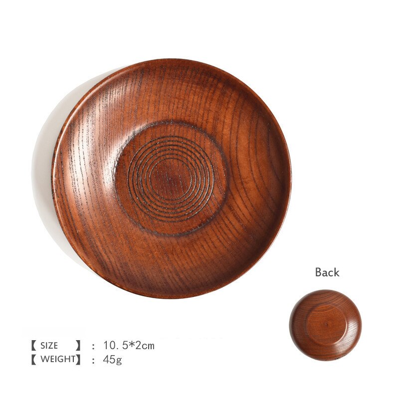 XZJJA 7.5-15cm Ronde Servies Kleine Houten Plaat Keuken Brood Fruit Dessert Schotel Massief Hout Snack Lade Thuis trinket Gerechten: 10.5x2cm