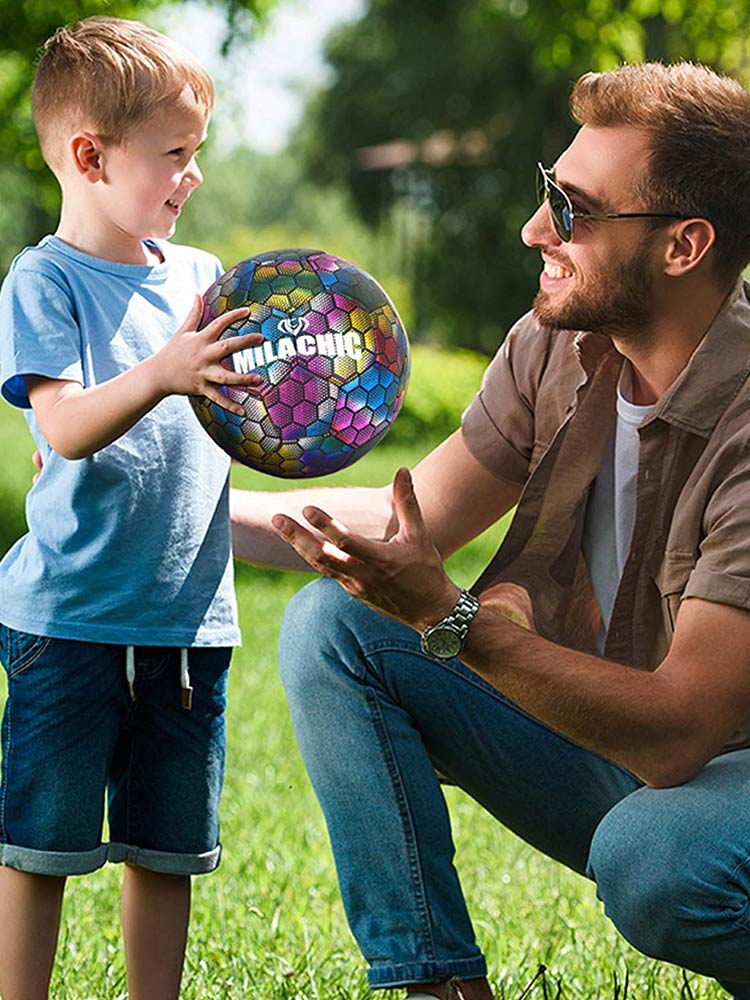 Reflective Football Night Glowing Soccer Size 4/5 Ball Light Up Football Luminous Training Football For Kids Children Adult