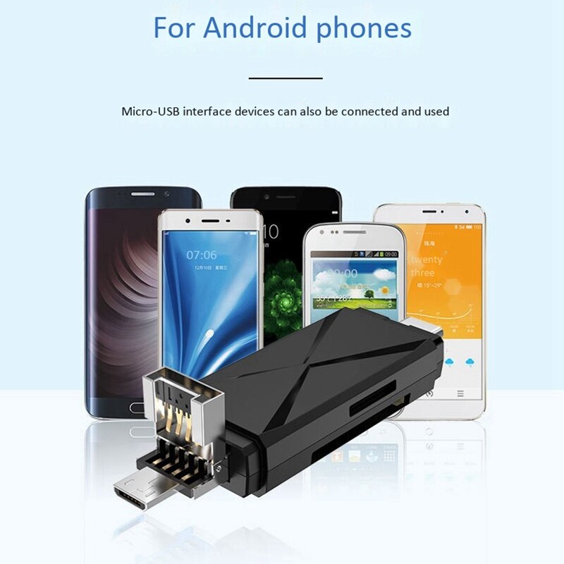 USB2.0 Multi-Kaartlezer Voor Sdxc, Sdhc, Tf, Sd, Mmc, RS-MMC, mini Sdxc, Mini Sd, Mini Sdhc-kaart En UHS-I Kaarten Plug N Play