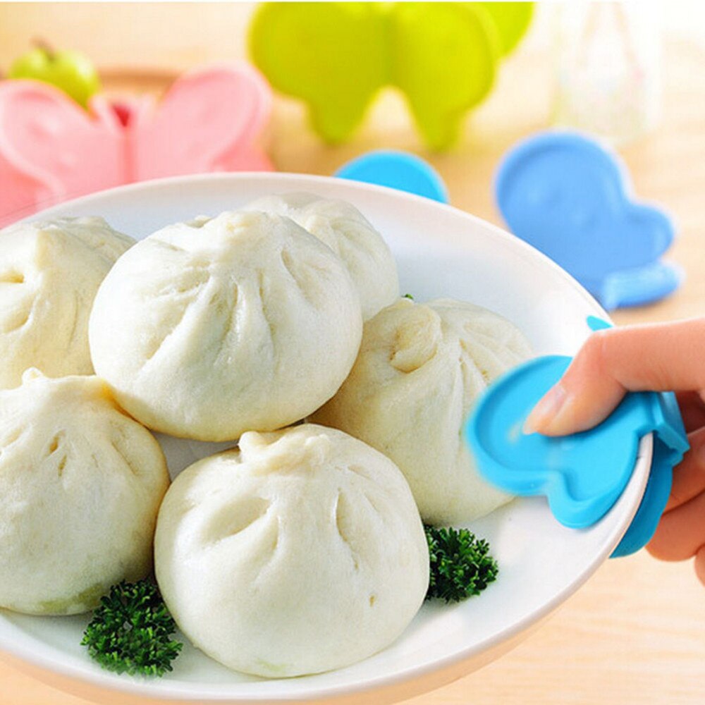 2Pcs Butterfly Silicone Glove Oven Heat Insulated Finger Gloves Home kitch Cooking Microwave Non-slip Gripper Pot Holders