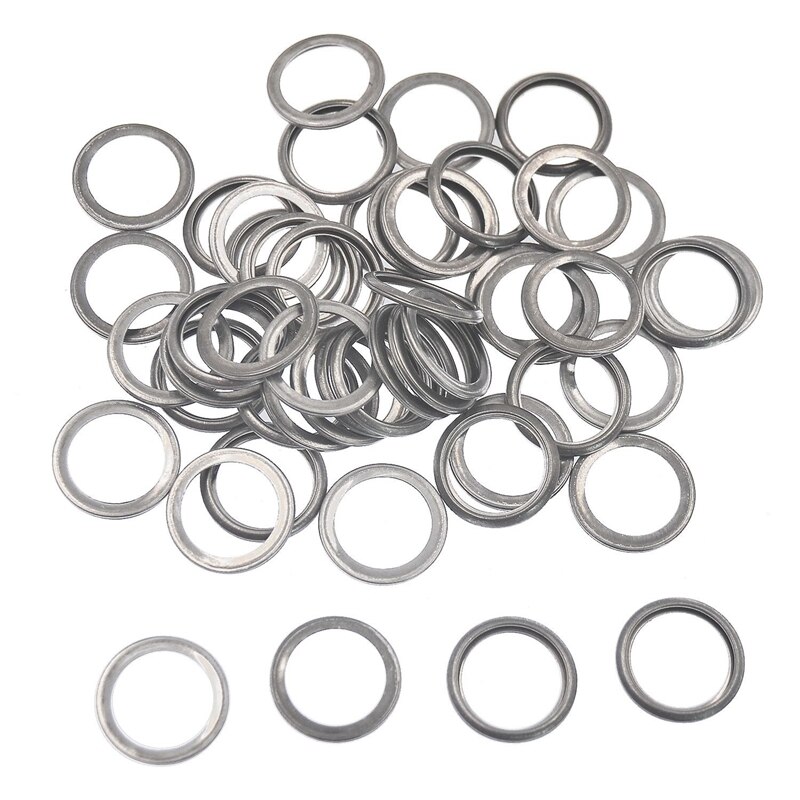 50Pcs Plug Drain Washer Auto Oil Gasket Seal Fits for Subaru 803916010