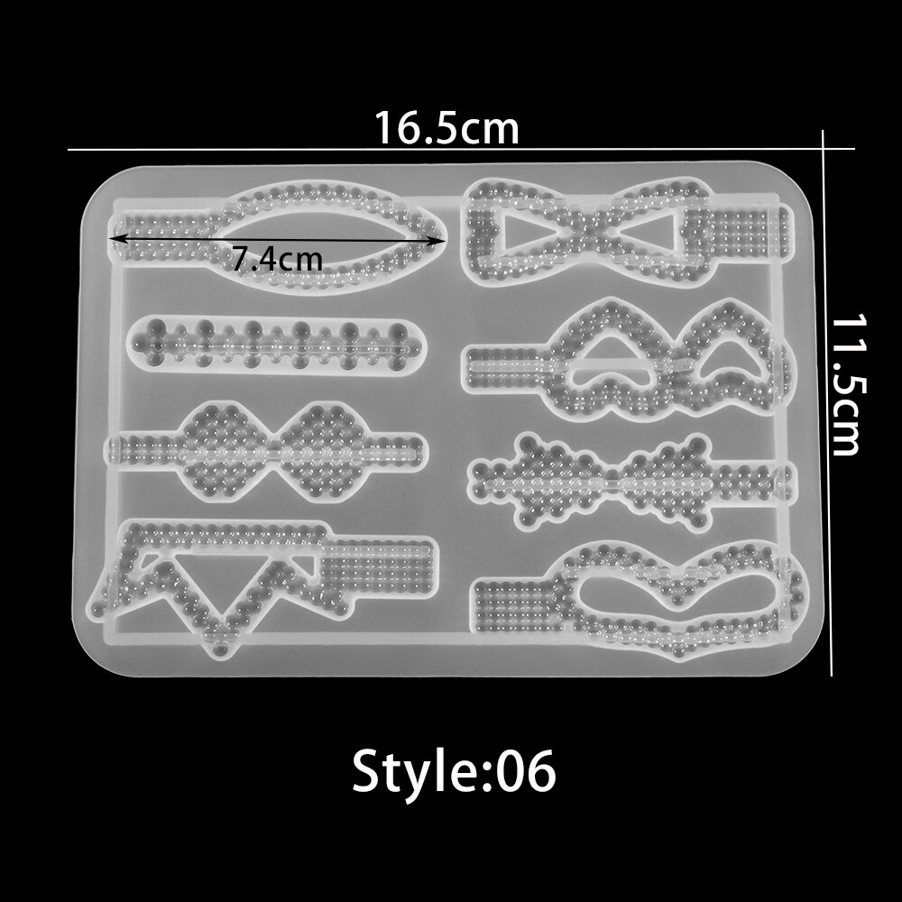 Multi-style szpilka Barrette silikonowe formy przezroczyste do włosów klipy żywica epoksydowa UV formy do DIY tworzenia biżuterii akcesoria do włosów: Style 06