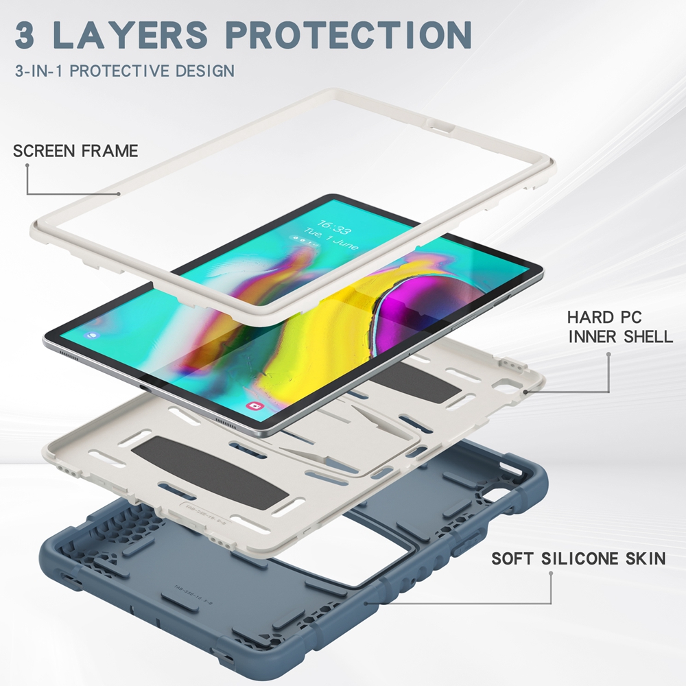 Coque pour Samsung Galaxy Tab S5e 10.5 pouces SM-T720 SM-T725, armure de sécurité pour enfants, antichoc, support hybride en silicone pour tablette