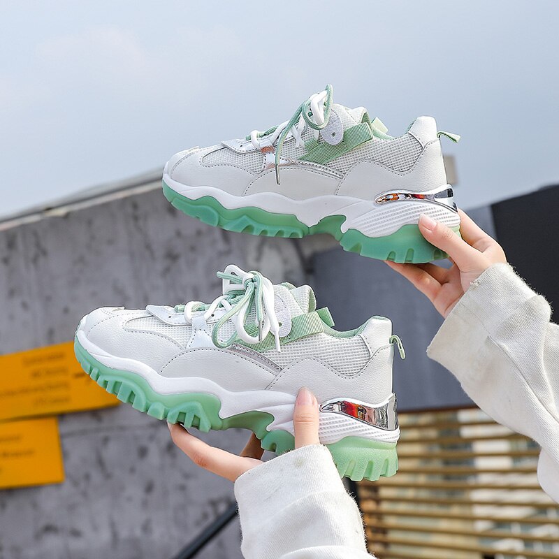 Frauen Turnschuhe Breathble Schuhe Für Frauen SummerNew Outdoor Dicken boden Trend Frauen Vulkanisierte Schuhe