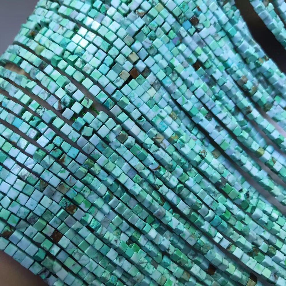 Lapis/rhodochrosit/türkis/grün jade platz 2mm für DIY schmuck machen FPPJ lose perlen natur edelstein stein