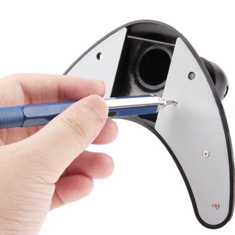 6 in 1 Multifunction Tech Tool 0.1cm Black Ink Ballpoint Pen with Ruler and Two-head Screwdriver for Everyone