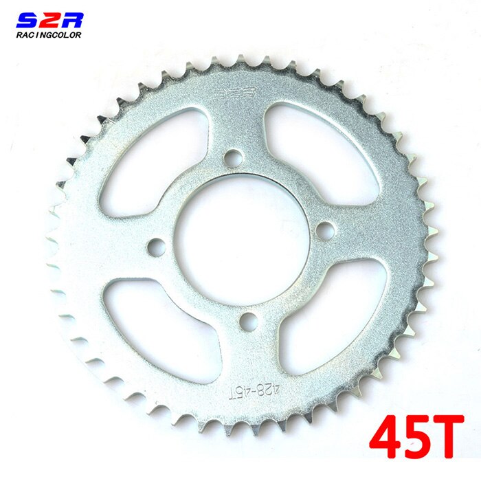 Piñón trasero de motocicleta S2R, accionada 45 T, para YAMAHA YBR125, YBR, YB 125, CRUX 100, piezas originales, 44, 45 dientes, pieza de repuesto para Moto: 45T