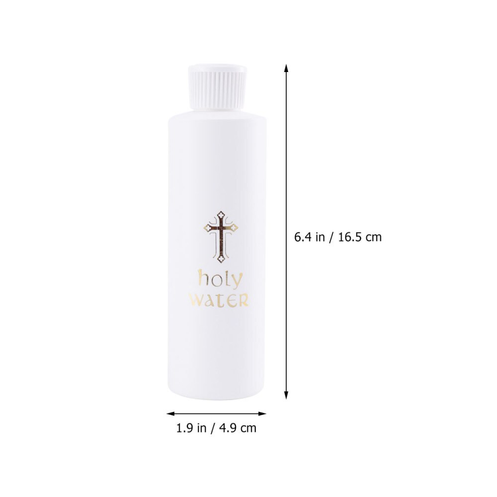 2Pcs Cilindrische Heilige Water Fles Kerk Heilige Water Fles Jesus Cross Patroon Exorcism Halidom Voor Reizen