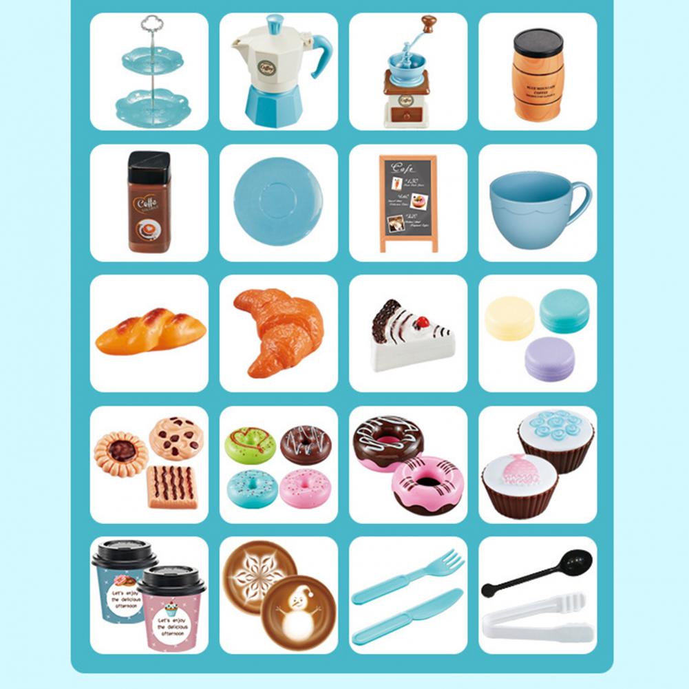 1 zestaw zabawka robić odgrywania ról zabawa symulacja 3D modelowanie plastikowa kawa przekąska zabawka robić udawania w gospodarstwie domowym