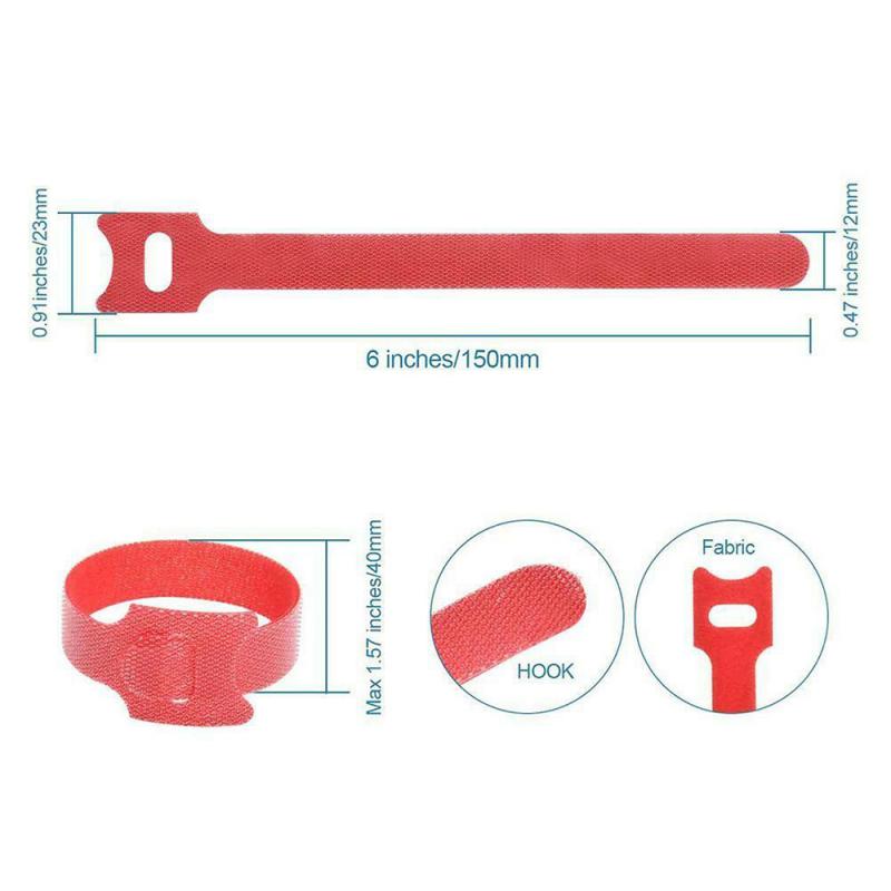 Releasable Cable Ties 50pcs Cable Organizer Plastics Reusable Cable Ties Nylon Loop Wrap Zip Bundle Ties T-type Cable Tie Wire